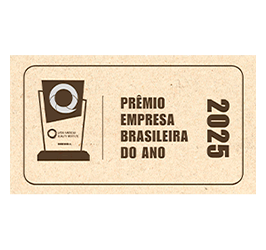 Placa do Prêmio Empresa Brasileira do Ano 2025 do Latin American Quality Institute